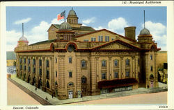 Municipal Auditorium Denver, CO Postcard Postcard