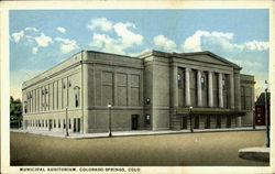 Municipal Auditorium Colorado Springs, CO Postcard Postcard