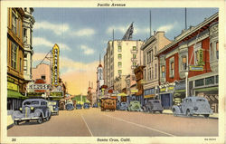 Pacific Avenue Santa Cruz, CA Postcard Postcard