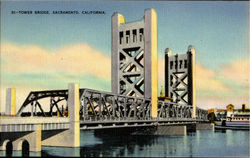 Tower Bridge Sacramento, CA Postcard Postcard