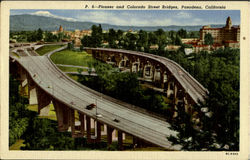 Pioneer and Colorado Street Bridges Postcard