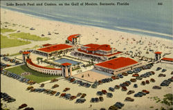 Lido Beach Pool and Casino, on the Gulf of Maxico Postcard