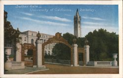 Sather Gate - University of California, Berkeley Postcard