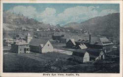 Bird's Eye View, Austin, PA Postcard