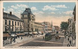 State Street, From R. R. Bridge Postcard