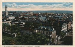 Charleston, SC, Looking from St. Michael's Steeple Postcard