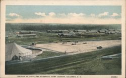 Section of Artillery Barracks, Camp Jackson Postcard