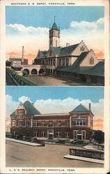 Southern R. R. Depot and L. & N. Railway Depot Postcard