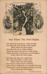 Out Where The West Begins Postcard