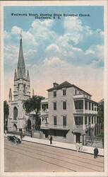 Wentworth Street, Showing Grace Episcopal Church Postcard