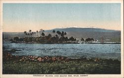 Cocoanut Island, and Mauna Kea, Hilo Postcard