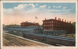 Logan House and Pennsylvania Railroad Station Postcard