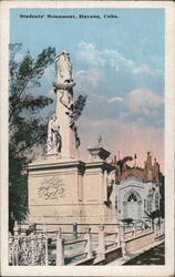 Students' Monument, Havana Postcard