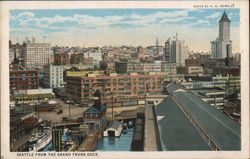 Seattle from the Grand Trunk Dock Postcard