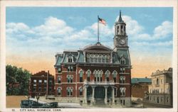 City Hall, Norwich, Conn. Postcard