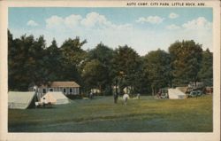 Auto Camp, City Park Postcard