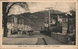 Street Scene (Lincoln Avenue) Postcard