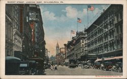 Market Street, Looking West Postcard