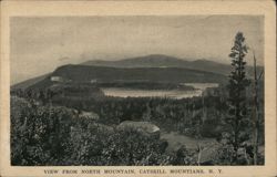 View from North Mountain, Catskill Mountains, NY Postcard