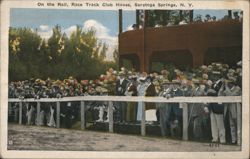 On the Rail, Race Track Club House Postcard