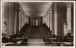 Grand Staircase, Paquebot Normandie Postcard