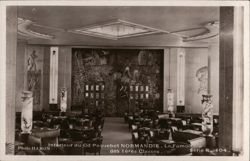 Interior of the 1st Class Smoking Room, Paquebot Normandie Postcard