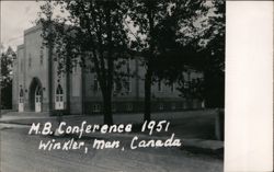 M.B. Conference 1951, Winkler, MB Postcard