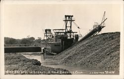 Gold Dredger in Operation Postcard