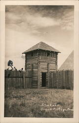 Stockade, Grand Portage Postcard