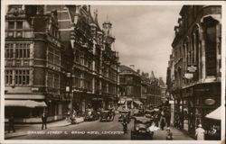 Granby Street & Grand Hotel, Leicester Postcard