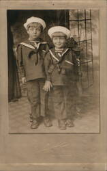 Two Boys in Sailor Suits Postcard