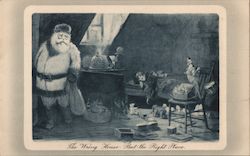 Santa Standing in a Messy Kids Room Santa Claus Charles D. Gibson Postcard Postcard Postcard