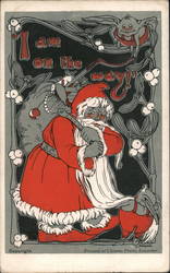 Santa Claus Carrying Sack of Toys Hilda Hechie Postcard Postcard Postcard