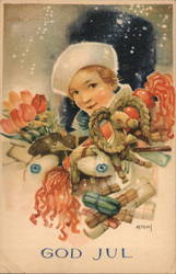 God Jul (Merry Christmas in Swedish) Postcard