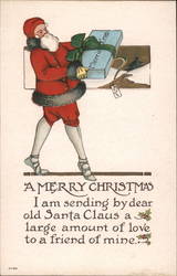 A Merry Christmas Sissy Santa Gift Santa Claus Postcard Postcard Postcard