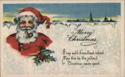 Santa wants to wish you a Merry Christmas Postcard