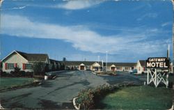 Gateway Motel, Crown Point, IN Postcard