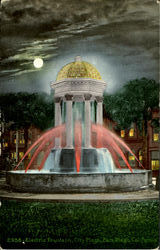 Electric Fountain City Plaza Postcard