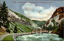 Gardiner Depot And Eagle Nest, Yellowstone National Park Postcard Postcard