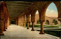 East Arcade And Memorial Court, Stanford University Postcard