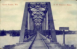 N. W. Railway Bridge Grand Rapids, WI Postcard Postcard