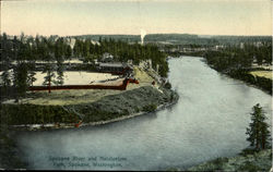 Spokane River And Natatorium Park Washington Postcard Postcard