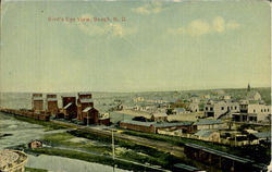 Bird's Eye View Beach North Dakota Postcard Postcard