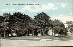 W. H. Fuller's Residence McAlester, OK Postcard Postcard