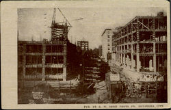 Robinson St. Construction Oklahoma City, OK Postcard Postcard