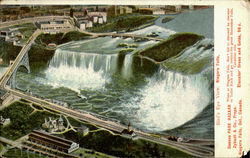 Bird's Eye View Niagara Falls New York Postcard Postcard