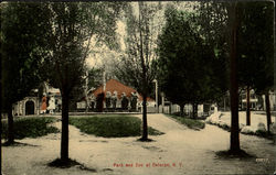 Park And Zoo At Celoron Postcard