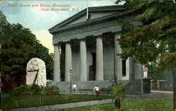 Court House And Maine Monument Postcard