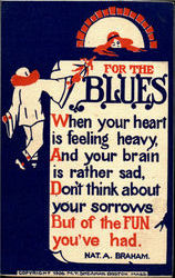 For The Blues Phrases & Sayings Postcard Postcard