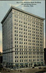 New City National Bank Building, 16th and Harney Streets Postcard